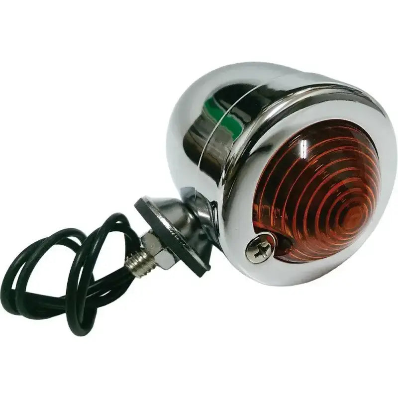 Bullet Marker Light Chrome Amber Lens Dual Filament