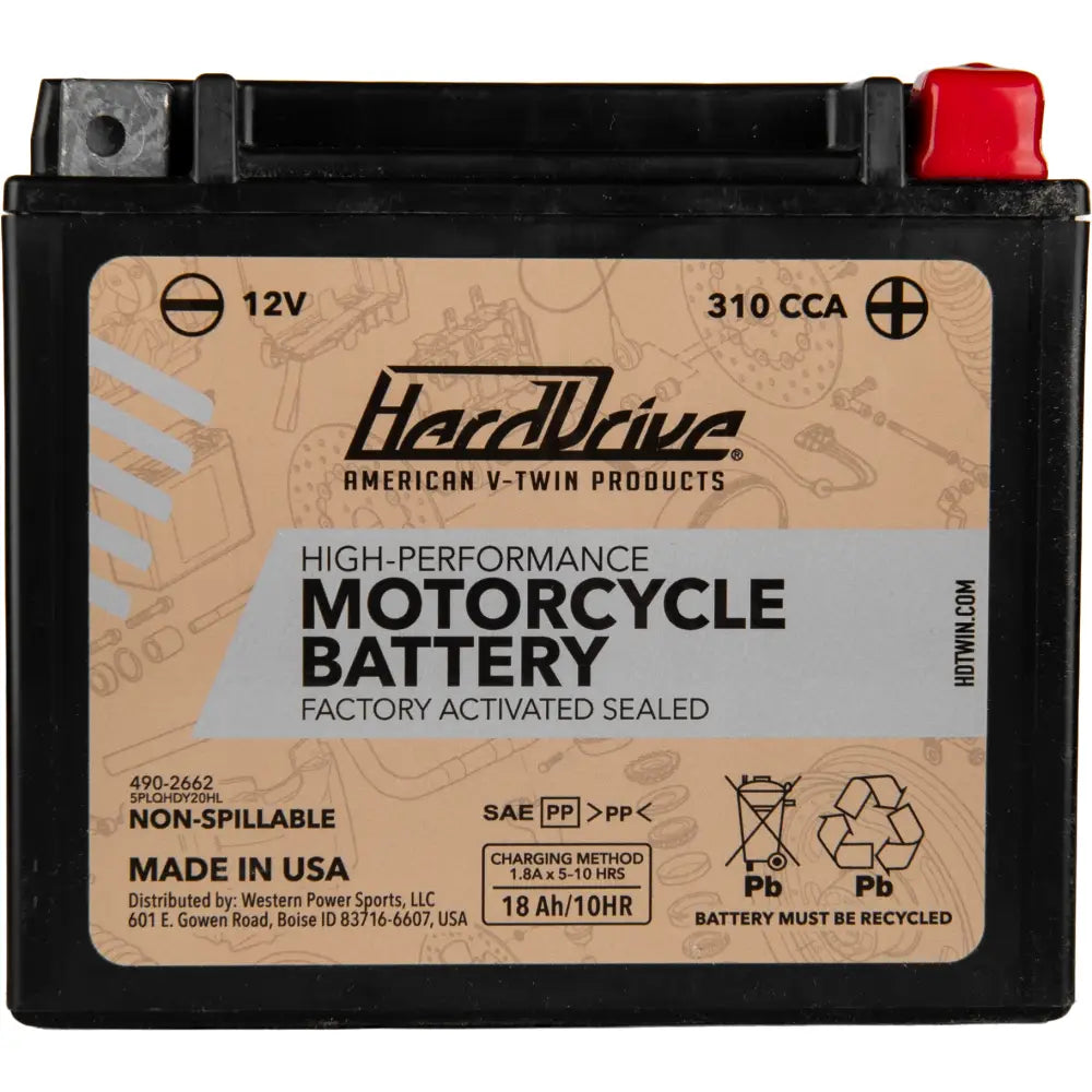 Harddrive AGM Sealed Battery HRDM720BH - High Perform YTX20HL Cca 310