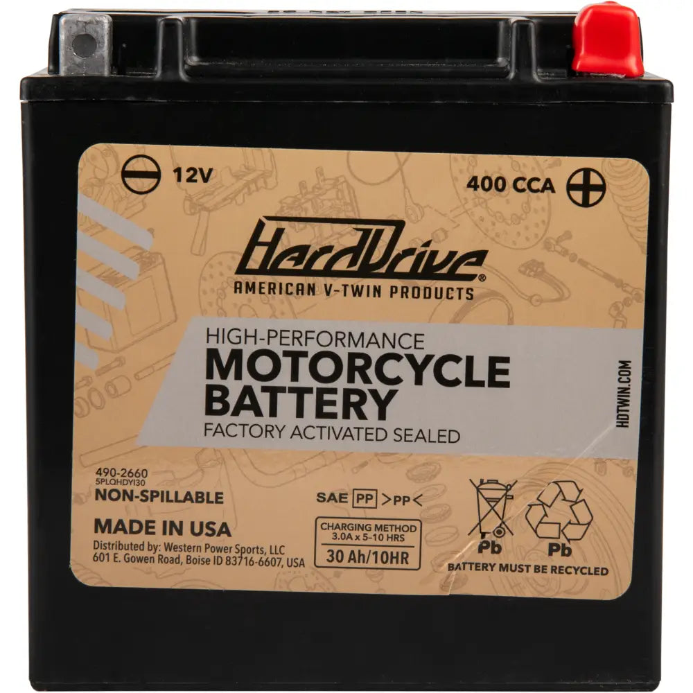 Harddrive AGM Sealed Battery HRDM7230L - High Perform YIX30L Cca 400