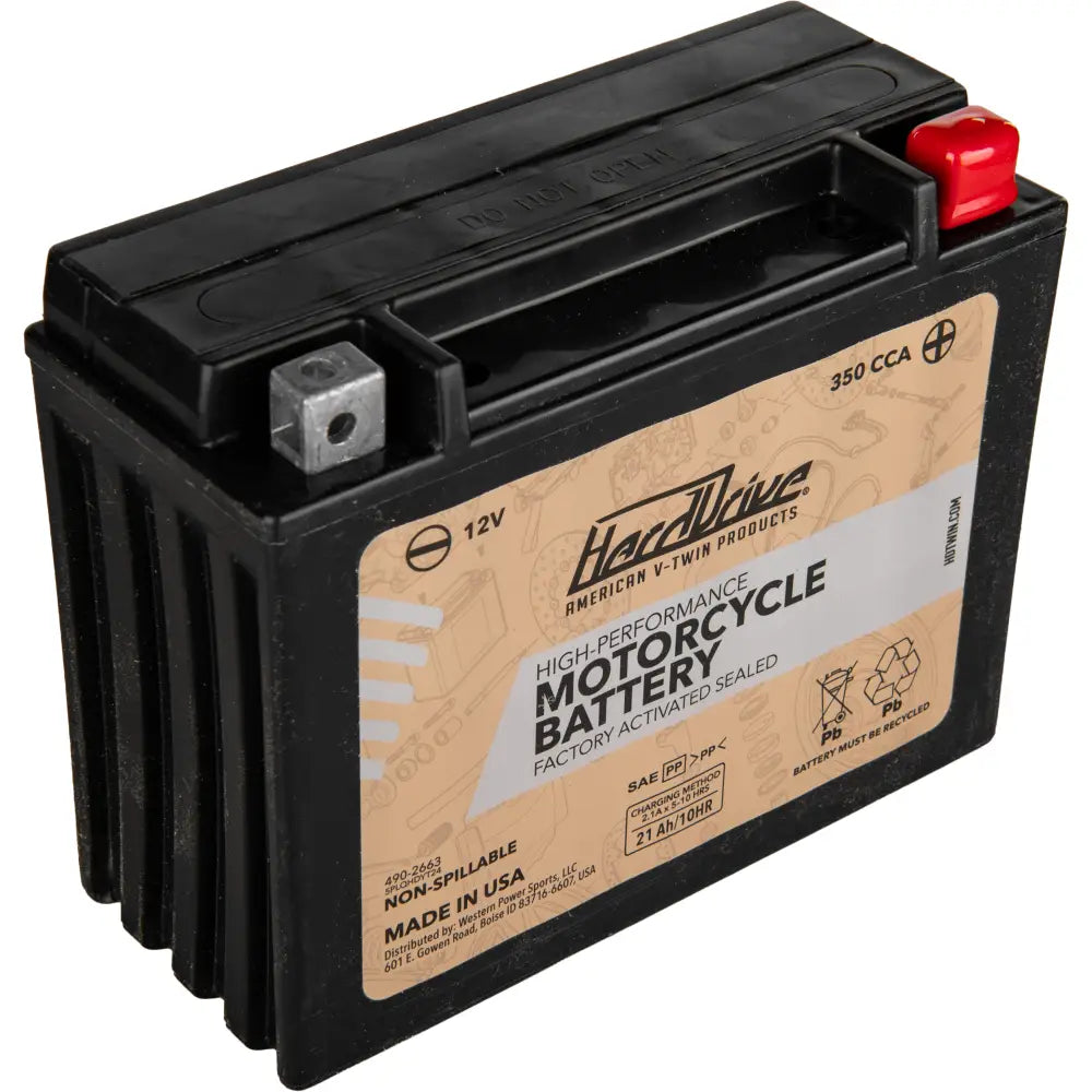 Harddrive AGM Sealed Battery HRDM7250H - High Perform YTX24HL Cca 350