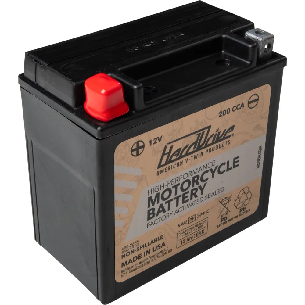 Harddrive AGM Sealed Battery HRDM7RH4S - High Perform YTX-14 Cca 200