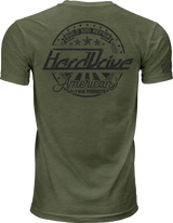 Harddrive Emblem Tee Olive Green/Black Md