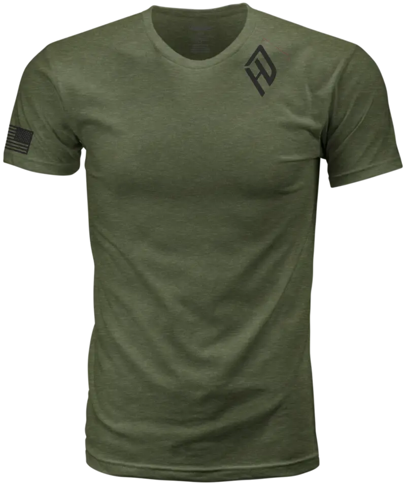 Harddrive Emblem Tee Olive Green/Black Xl
