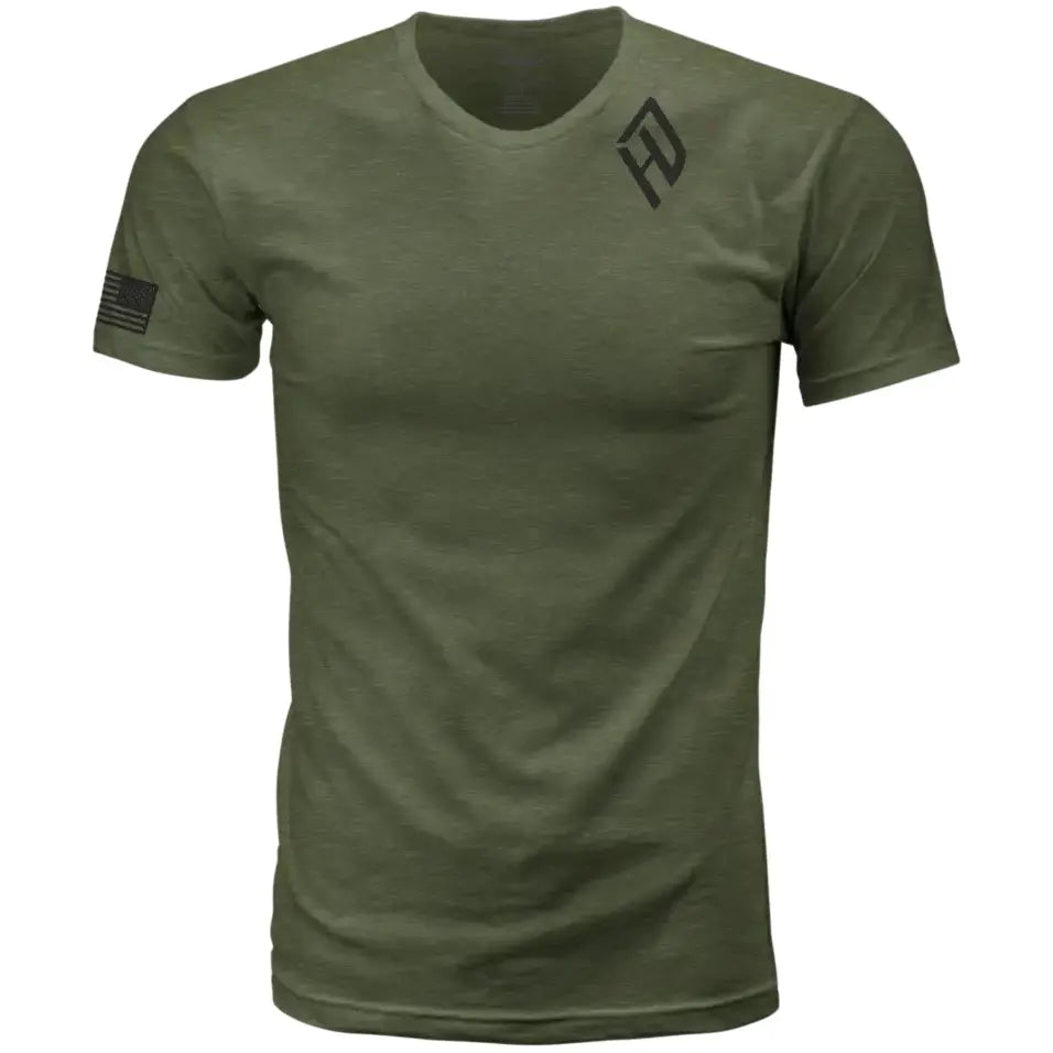 Harddrive Emblem Tee Olive Green/Black Xl