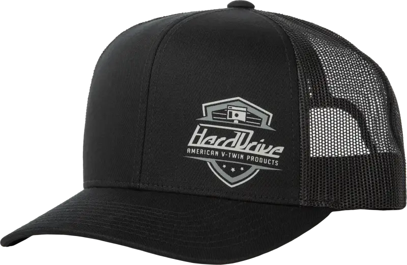 Harddrive Shield Hat Black Os - HARDDRIVE