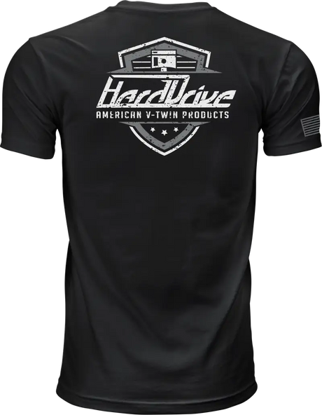 Harddrive Shield Tee Black/White 2x - HARDDRIVE