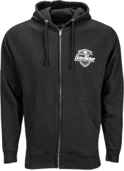 Black zip-up hoodie from Harddrive Shield Hoodie Black/White 3x collection