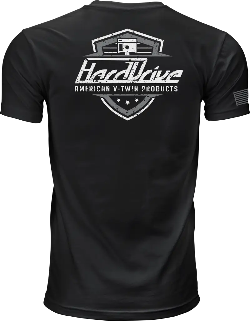 Harddrive Shield Tee Black/White Md - HARDDRIVE