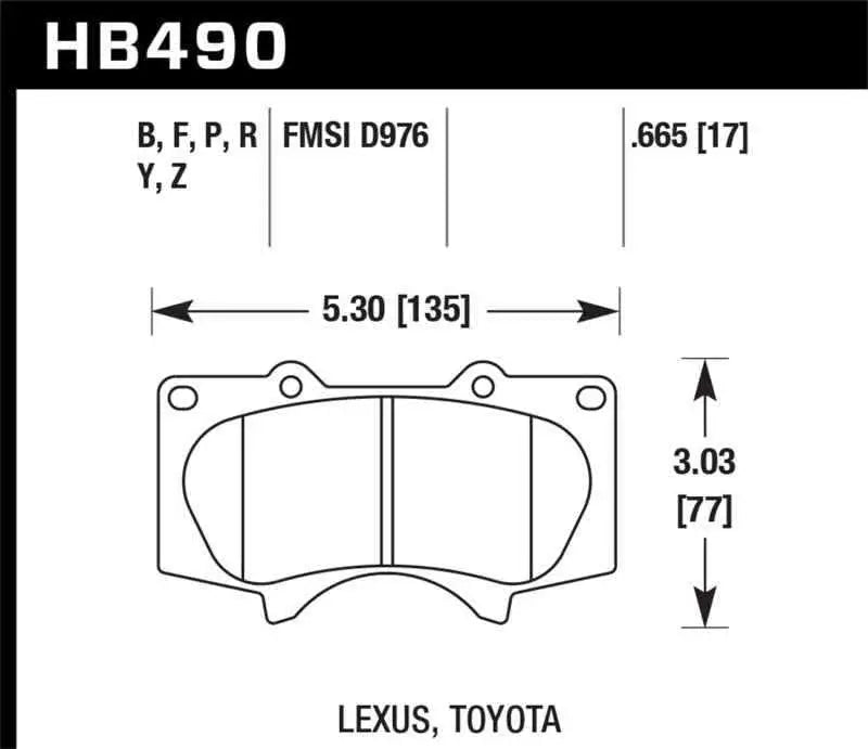 Hawk Performance HB490Z.665