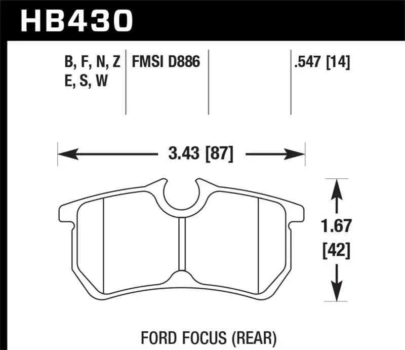 Hawk Performance HB430B.547