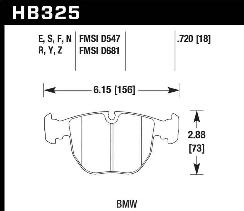 Hawk 01-03 BMW 530I 3.0L / 97-03 BMW 540I 4.4L / 96-01 740I 4.4L / 00-03 M5 5.0L / 01-06 M5 3.0L/4.4 