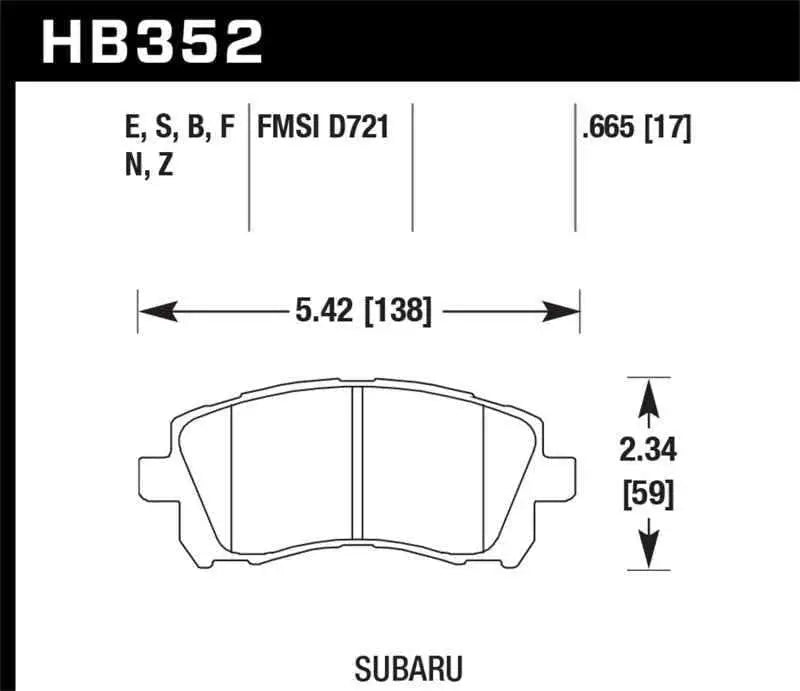 Hawk Performance HB352Z.665
