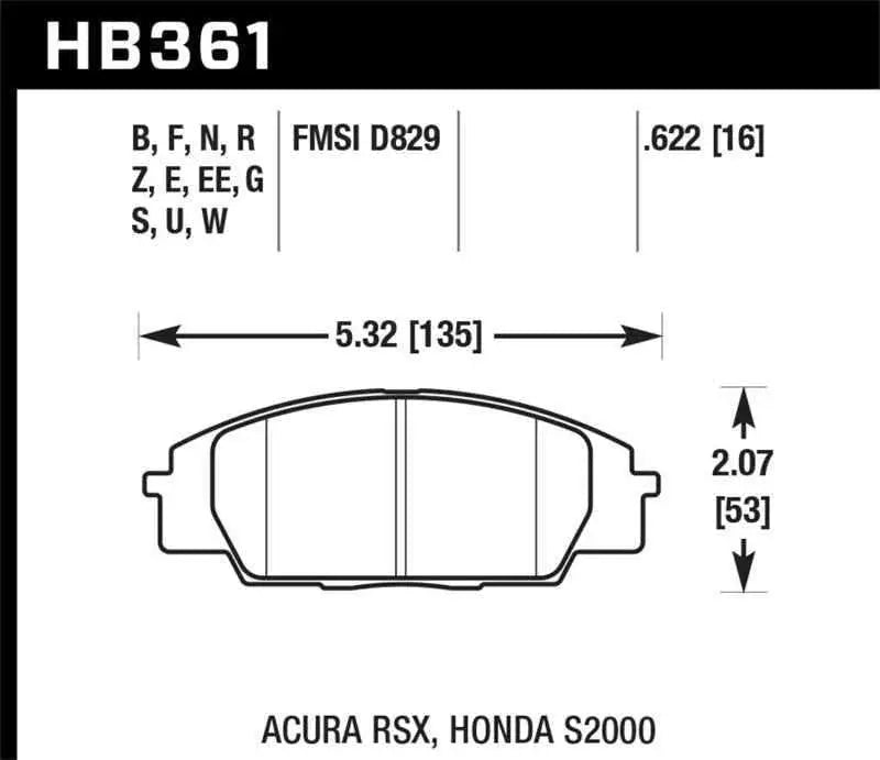 Hawk Performance HB361G.622