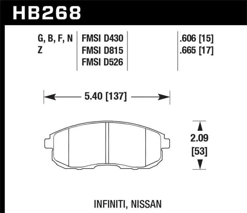 Hawk Performance HB268N.665