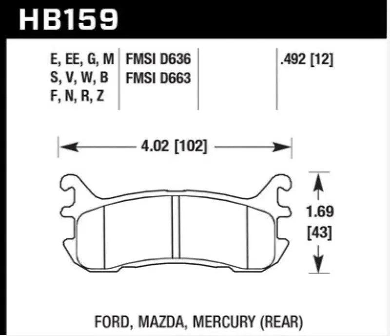 Hawk 03-05 Mazda Miata Rear ER-1 Brake Pad Set - Truck & Automotive