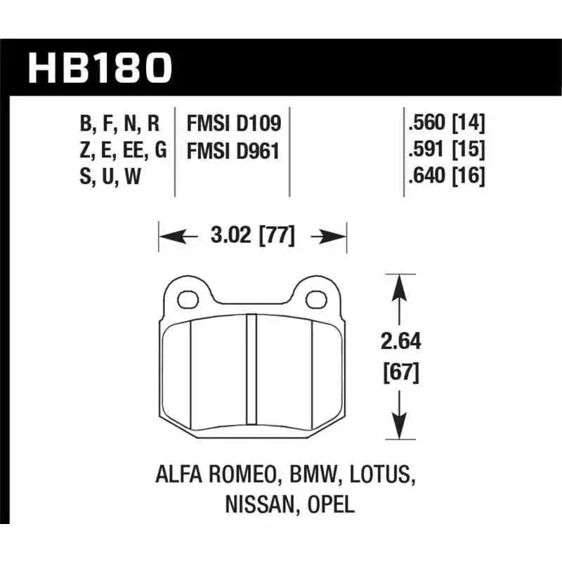 Hawk Performance HB180Z.560