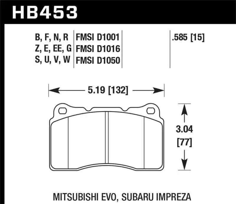 Hawk Performance HB453U.585