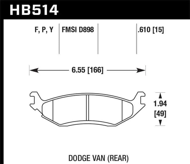 Hawk Performance HB514Y.610