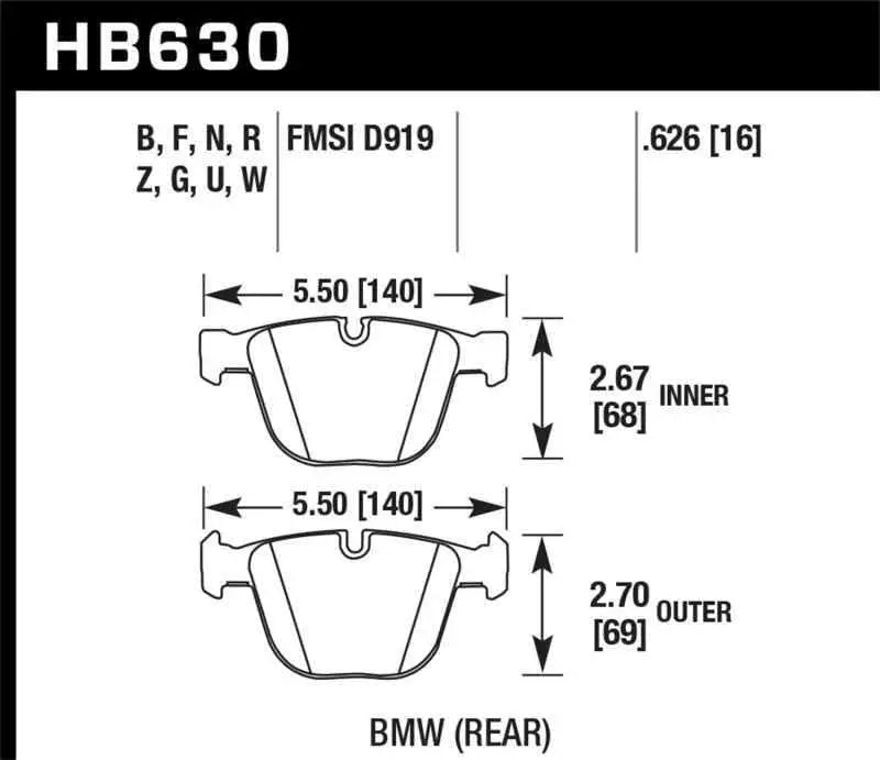 Hawk Performance HB630B.626