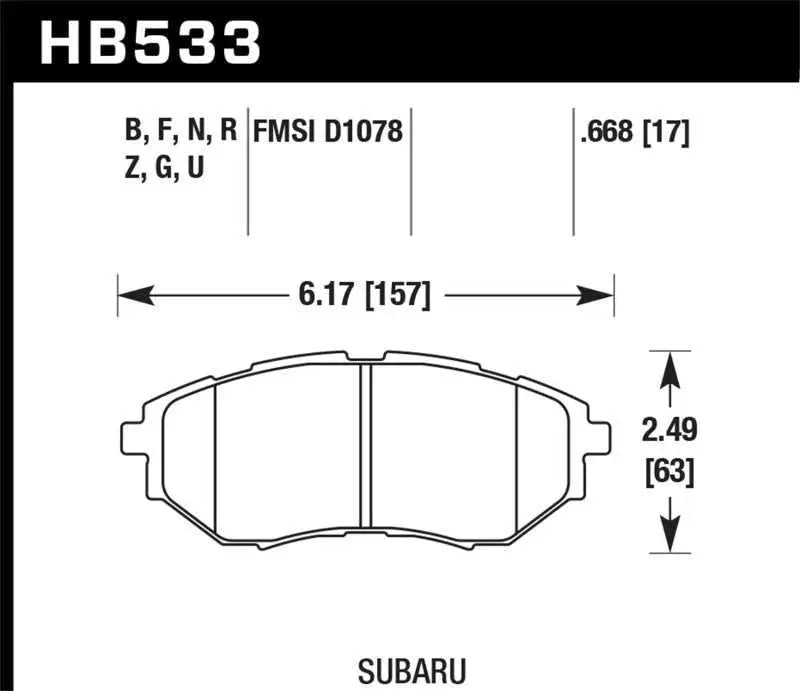 Hawk Performance Hawk 05-08 LGT D1078 DTC-60 Race Front Brake Pads