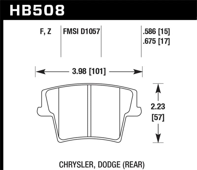 Hawk 05-10 Chrysler 300 (except SRT8) / 08 Dodge Challenger / 09-10 Dodge Challenger SE/RT HPS 