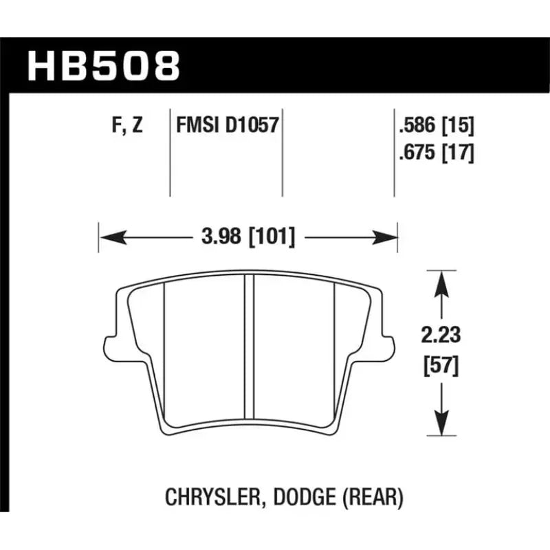Hawk 05-10 Chrysler 300 (except SRT8) / 08 Dodge Challenger / 09-10 Dodge Challenger SE/RT HPS 