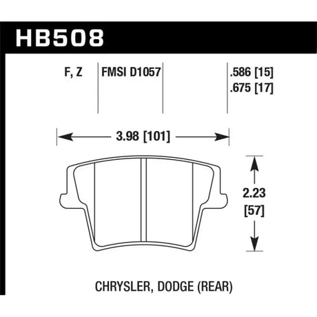 Hawk 05-10 Chrysler 300 (except SRT8) / 08 Dodge Challenger / 09-10 Dodge Challenger SE/RT HPS 