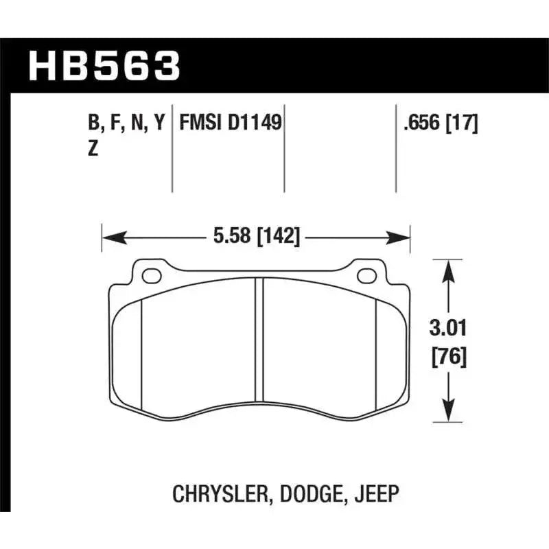 Hawk Performance Hawk 06-07 Dodge Magnum SRT8 / 06-09 Challenger SRT8 / 05-07/09 Chrysler 300 C SRT8 HP Plus Street F