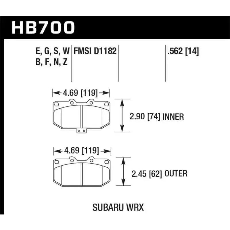 Hawk Performance HB700W.562