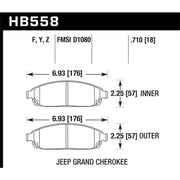 Hawk Performance Hawk 06-10 Jeep Commander / 05-10 Grand Cherokee Front LTS Street Brake Pads