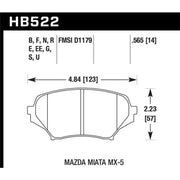 Hawk Performance Hawk 06-10 Mazda Miata Mx-5 Base Blue 9012 Race Front Brake Pads