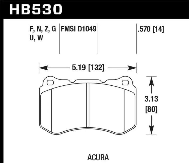 Hawk 07-08 Acura TL 3.5L / 04-08 TL 3.2L Type S HPS Street Front Brake Pads 
