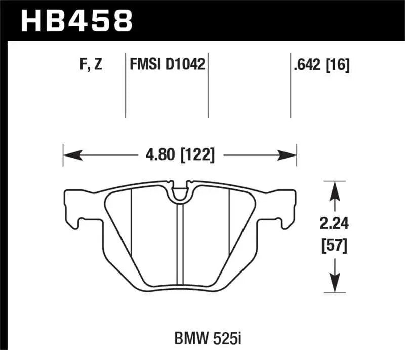 Hawk 07-08 BMW X5 3.0si / 09-13 X5 Xdrive / 10-13 X6 Xdrive Perf Ceramic Rear Street Brake Pads 