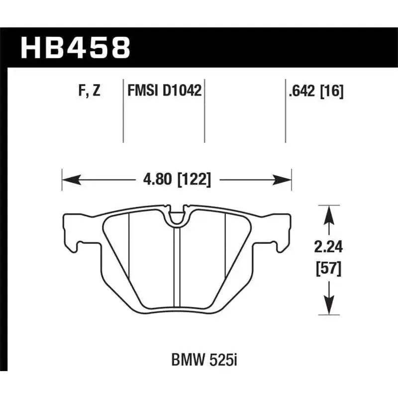 Hawk 07-08 BMW X5 3.0si / 09-13 X5 Xdrive / 10-13 X6 Xdrive Perf Ceramic Rear Street Brake Pads 