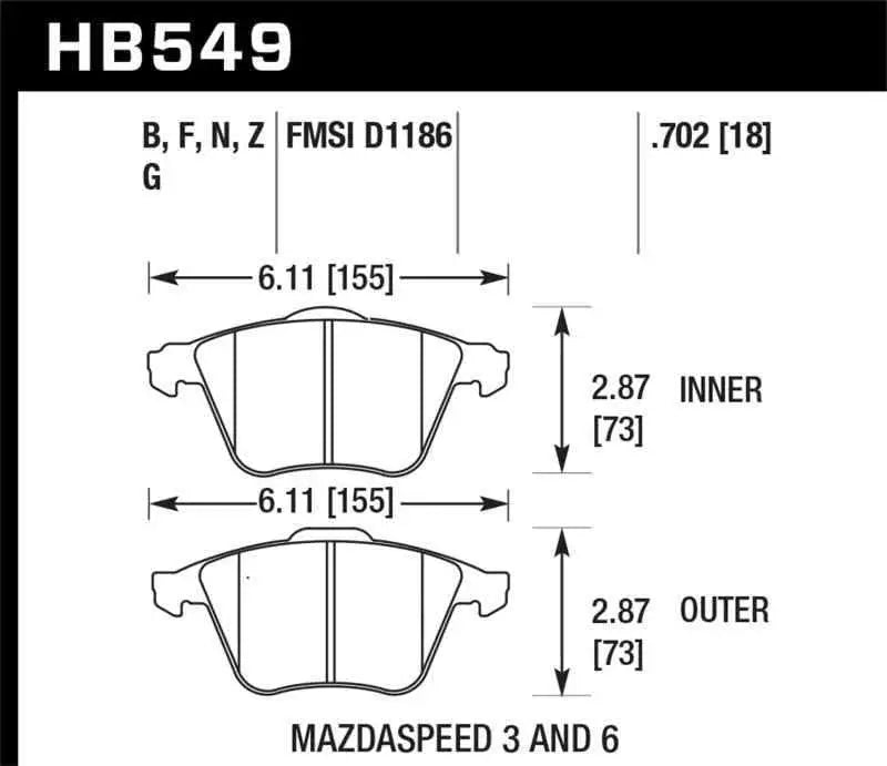 Hawk Performance HB549F.702