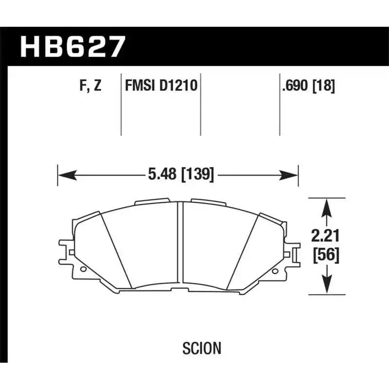 Hawk 08-11 Scion xB / 08-10 Scion xD / 09-10 Toyota Corolla / 09-10 Matrix / 06-10 Rav4 / 10 Lexus H 