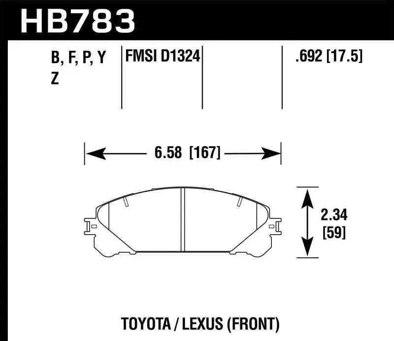 Hawk Performance HB783Y.692