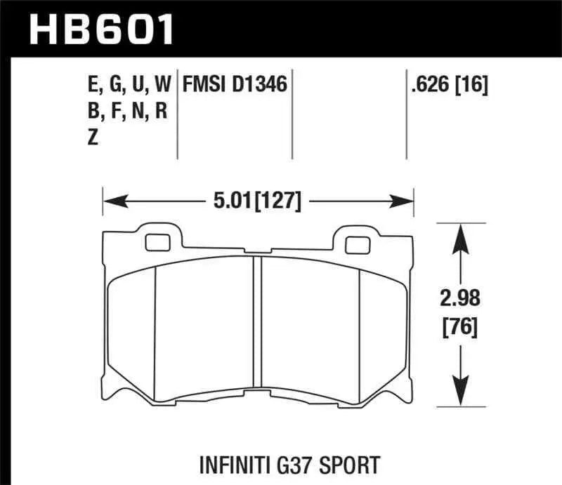 Hawk Performance HB601F.626