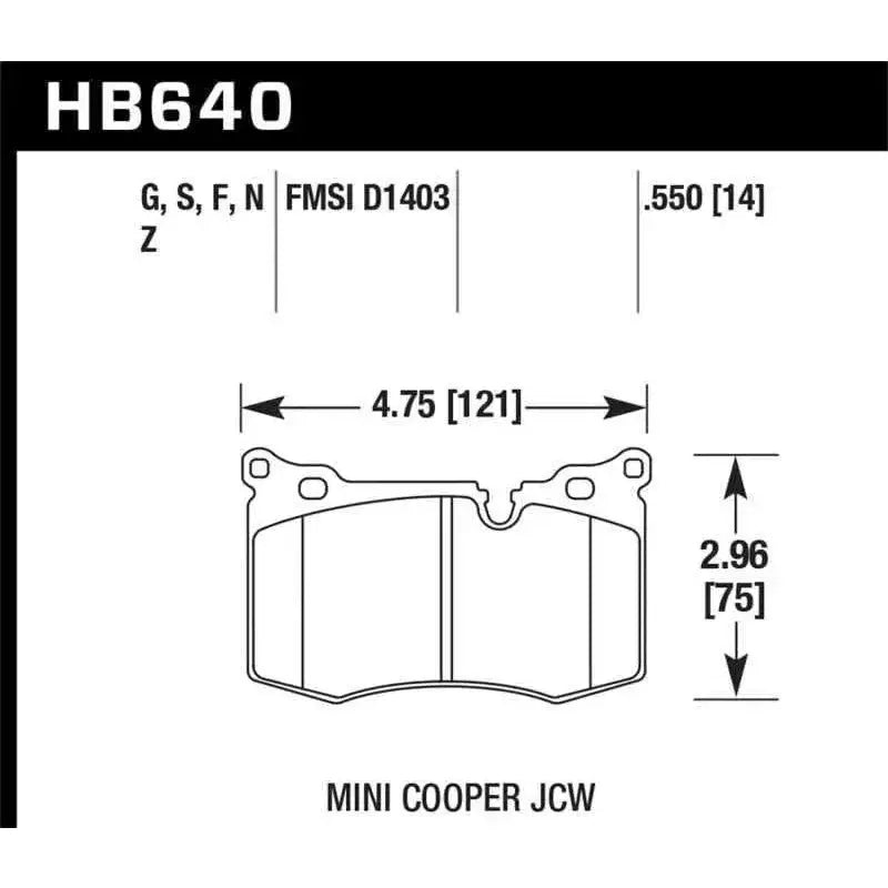 Hawk Performance HB640G.550