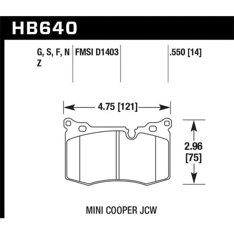 Hawk Performance HB640G.550