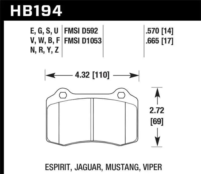 Hawk Performance HB194G.570