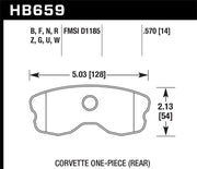 Hawk 10-12 Chevrolet Corvette Grand Sport / 06-12 Z06 Rear DTC-60 Race Brake Pads - Truck & Automotive