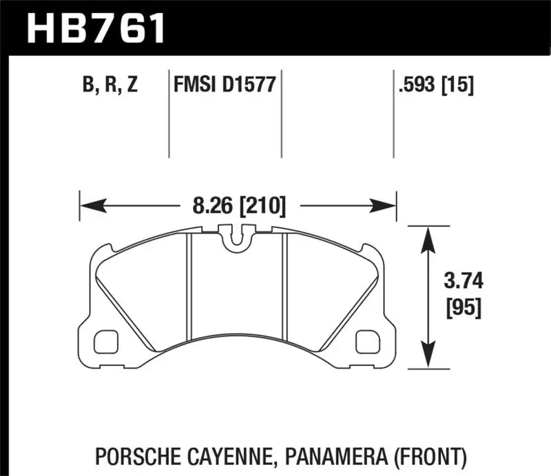 Hawk 10-13 Porsche Panamera / 15-17 Macan Turbo HPS 5.0 Front Brake Pads - Truck & Automotive