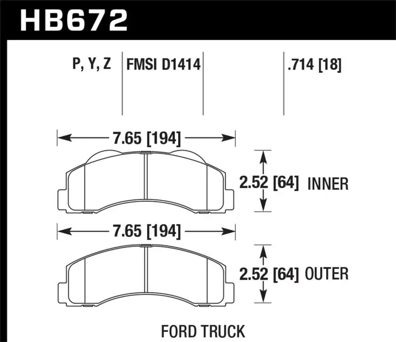 Hawk 10-14 Ford F-150 Front Super Duty Brake Pads - Truck & Automotive