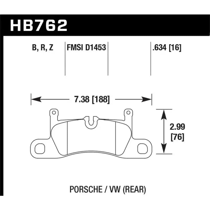 Hawk 11-17 Porsche Cayenne / 11-16 VW Touareg Performance Ceramic Street Rear Brake Pads - Truck & Automotive