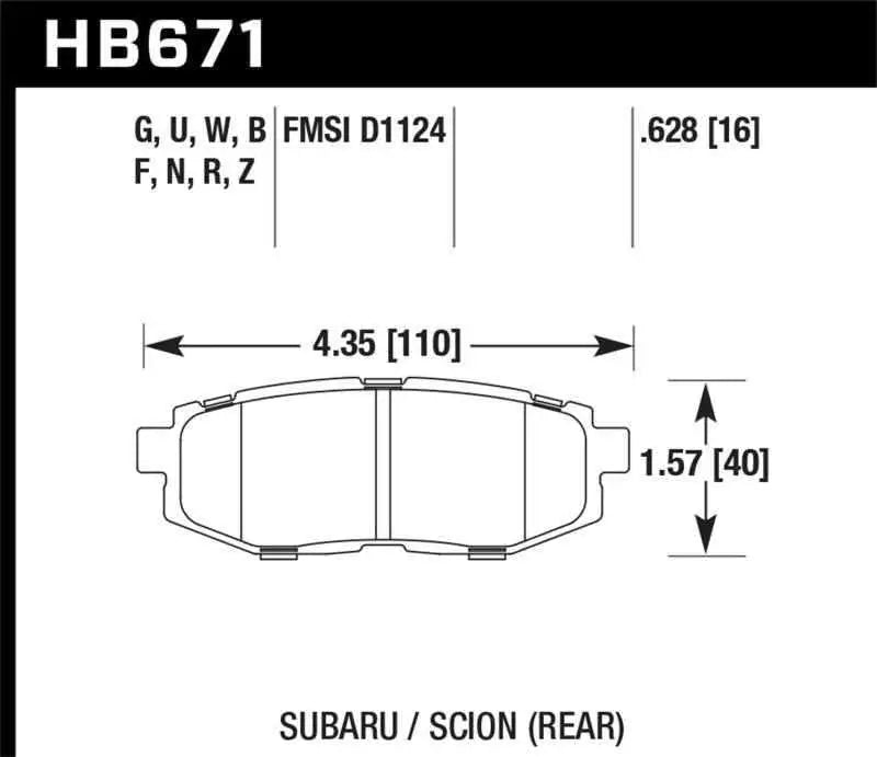 Hawk Performance HB671F.628