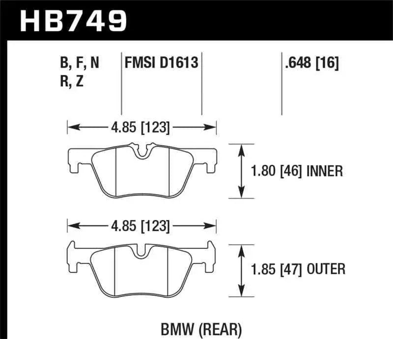 Hawk Performance HB749Z.648
