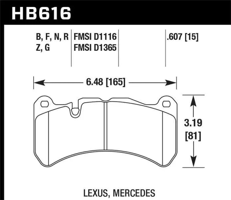 Hawk Performance HB616B.607