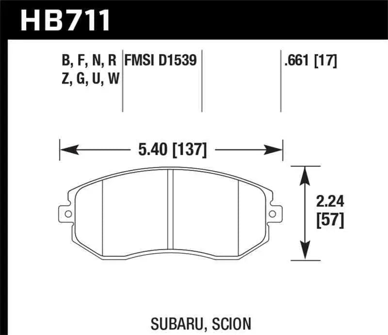 Hawk Performance HB711B.661