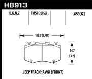 Hawk 18-19 Jeep Grand Cherokee Performance Ceramic Street Front Brake Pads - Truck & Automotive